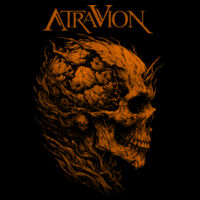 Orange Skull - PR01 Portrait 8cm x 12cm Rectangle Sew-On Patch Design